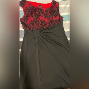 Connected Apparel Elegant Black and Red Gown